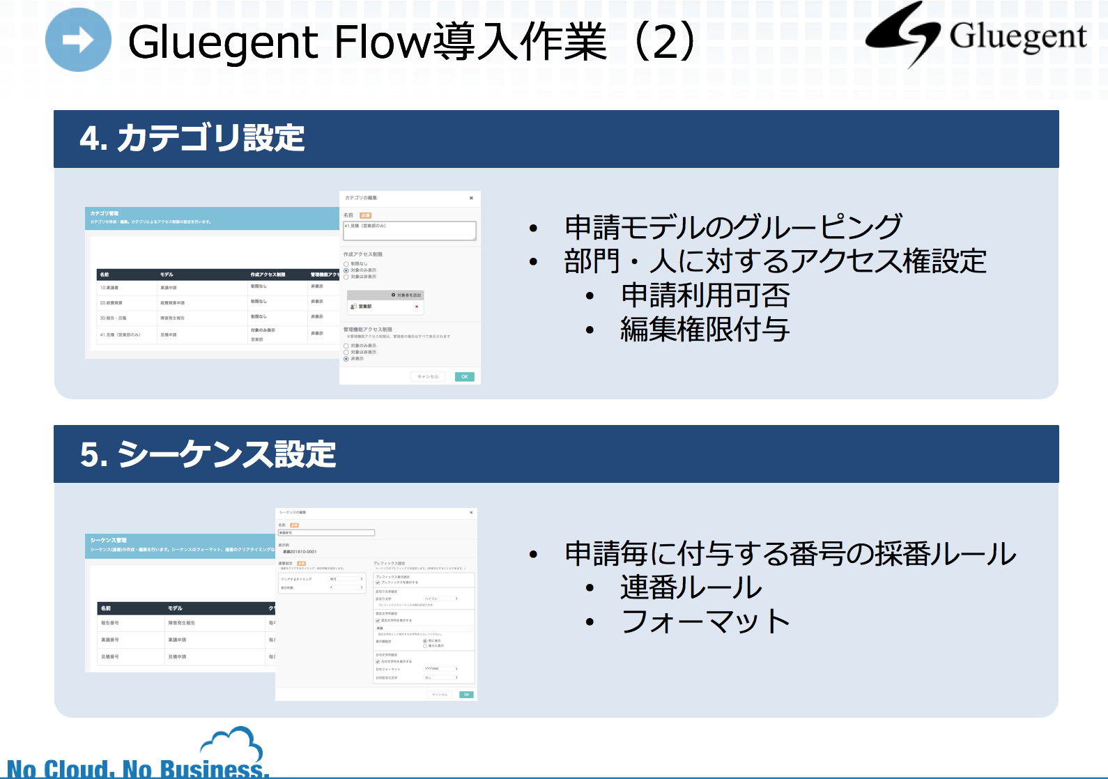 今日から始めるクラウド型ワークフローGluegent Flow(アクセス権限・採番ルール)